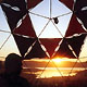Premier lever de soleil, pendant le set de N?ga - Boom Festival - 26/30 ao?t 2004 - Portugal (Ph. Tris)
